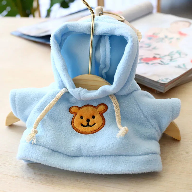 Blue hoodie dog sweater for medium or large pets with cloth construction