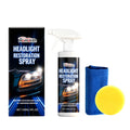 HOMONTH 120ml headlight restoration spray bottle with sponge and microfiber towel