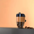 Coffee cup shaped car air freshener with solid coffee bean fragrance in multiple colour options