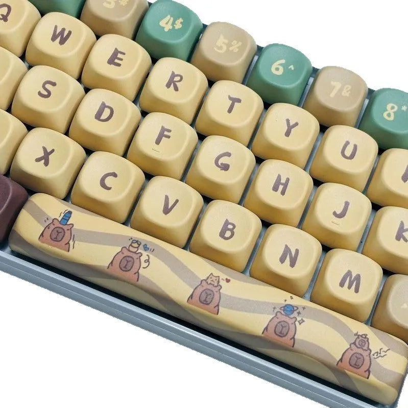 Capabala 130-key ABS mechanical keyboard replacement keycap set with MOA height profile