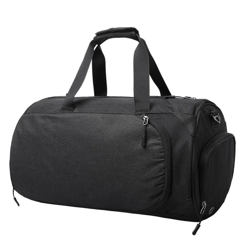 Medium oval travel bag with internal compartments for wet-dry separation in Oxford cloth