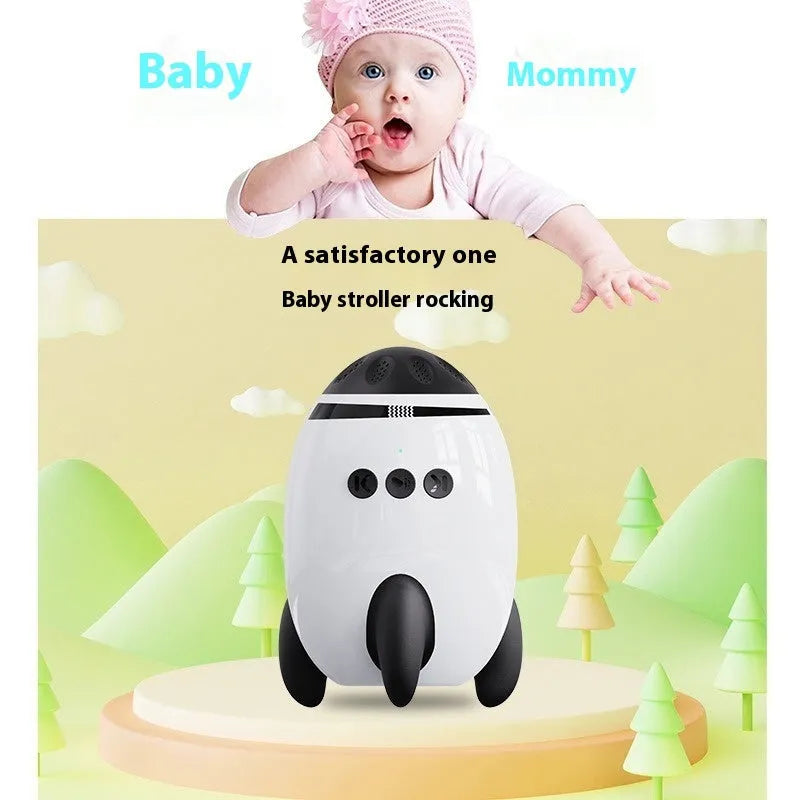 White ABS plastic baby stroller shaking device with Bluetooth connection for white noise playback