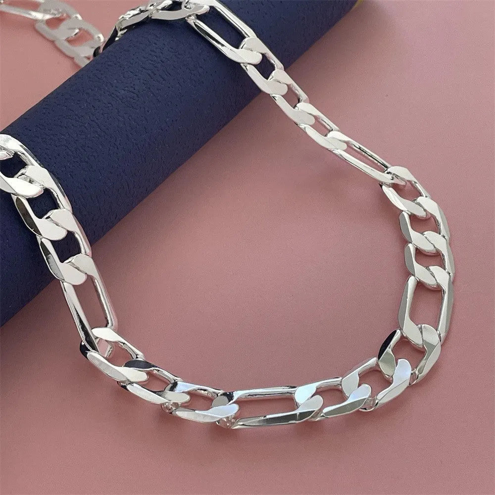 Copperised silver electroplated bead necklace and bracelet set on a flat surface, multiple sizes available from 2mm to 12mm beads