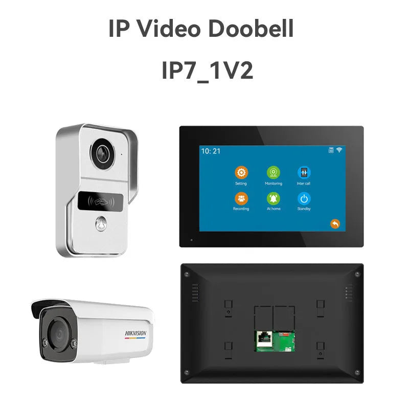 10 inch video intercom doorbell system with colour HD camera and Ethernet connection