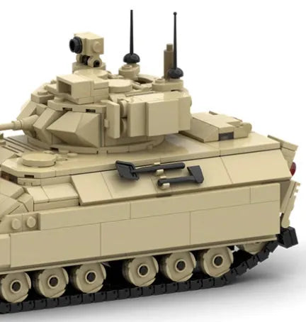 Bradley Tank model assembly puzzle toy M3 tank plastic parts set in bagged packaging for display