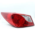 Left-hand side car taillight assembly for Hyundai Sonata 2011-2014, black and red plastic housing.