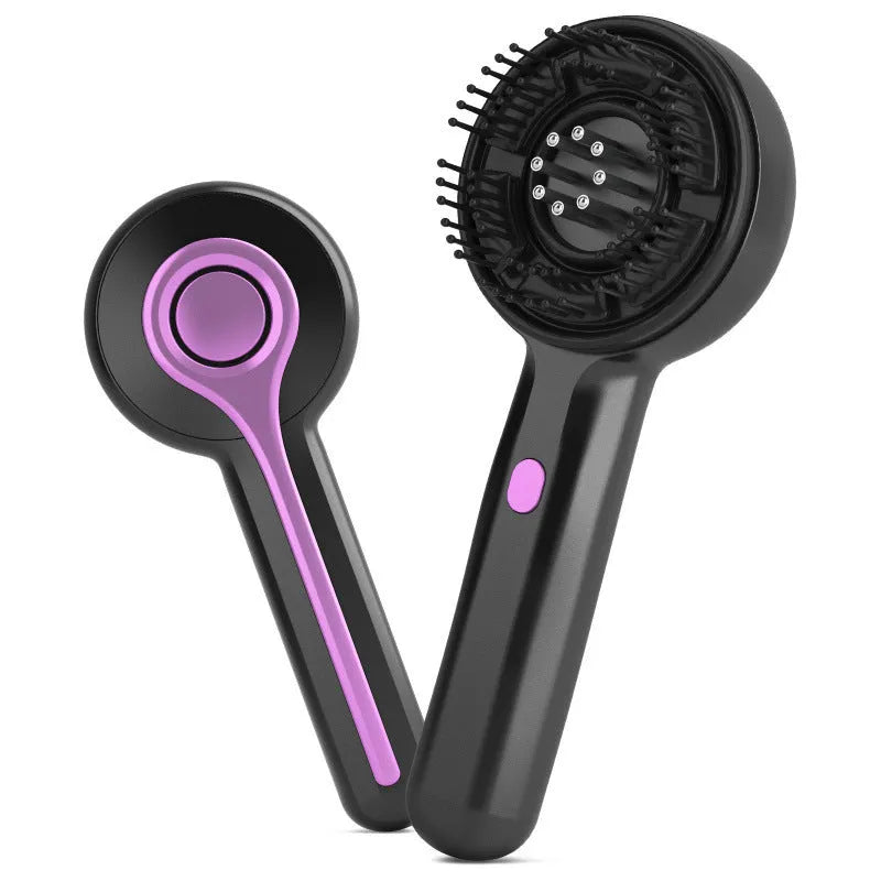A black USB-powered head massage tingler comb with a comb design for scalp vibration massage.