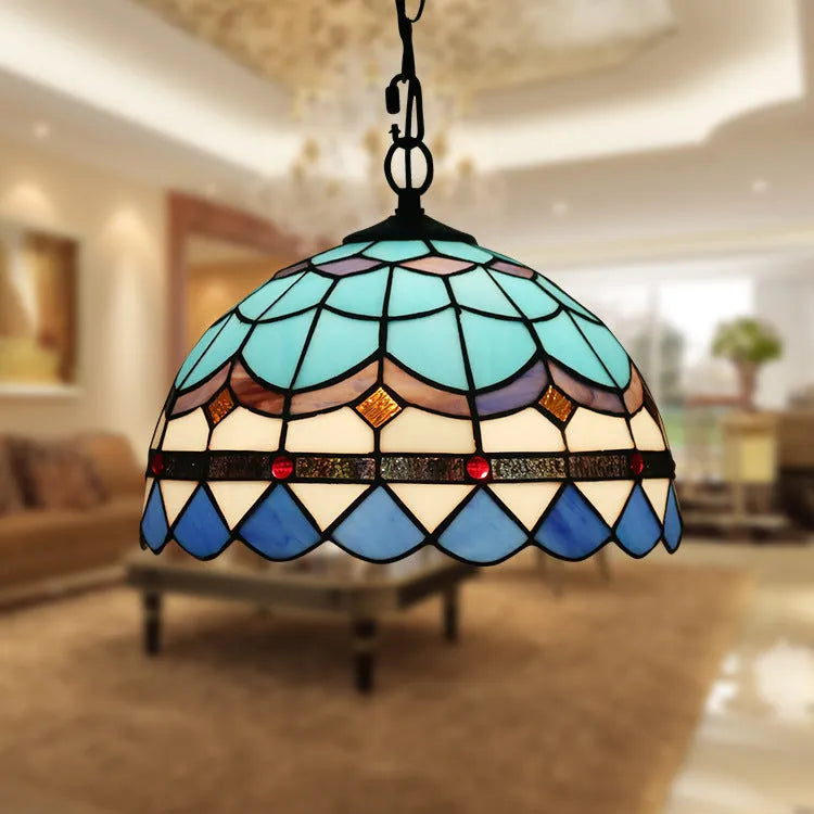 European Retro Baroque Chandelier with coloured glaze finish and abstract modelling design