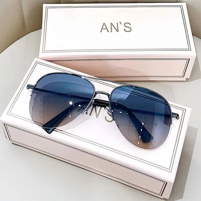 Metal frame aviator driving sunglasses with UV protection lenses in multiple colour options