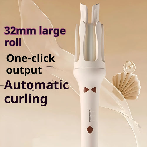 Automatic hair curler in a selected colour with 32mm barrel and power adapter.