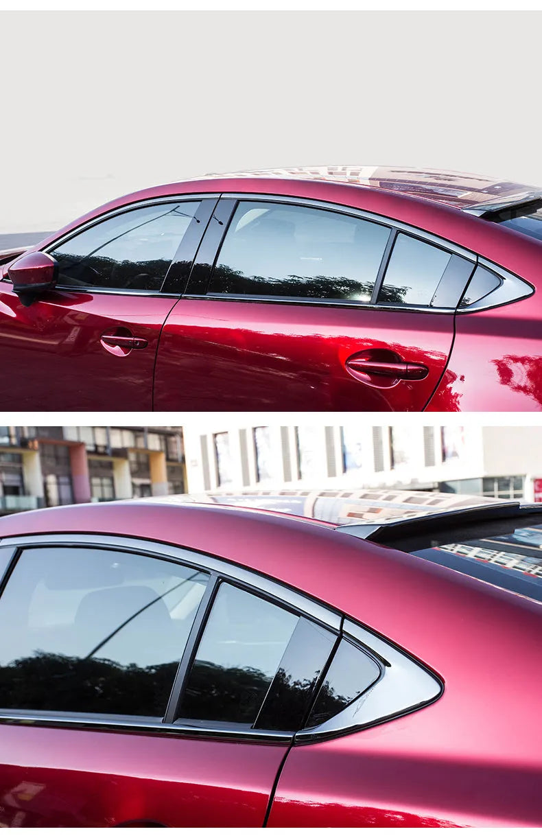 Stainless steel window trim strip in black titanium colour, showing 20mm width.
