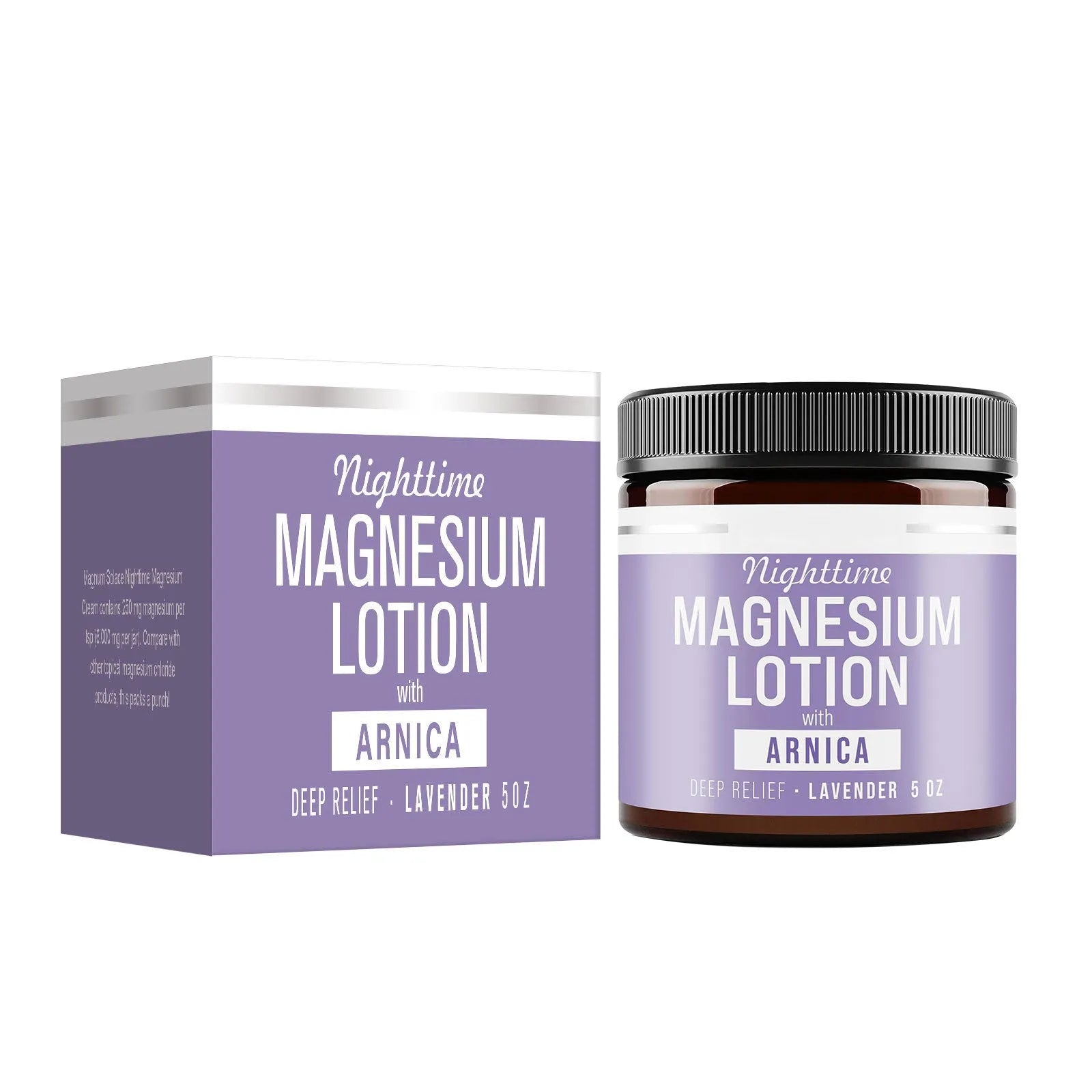 150ml jar of Magnesium Body Butter Cream with shea butter and arnica extract for skin hydration