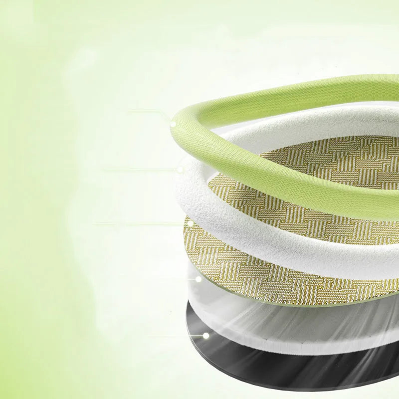 Green fruit backrest pet nest for dogs and cats, shown in a large size.
