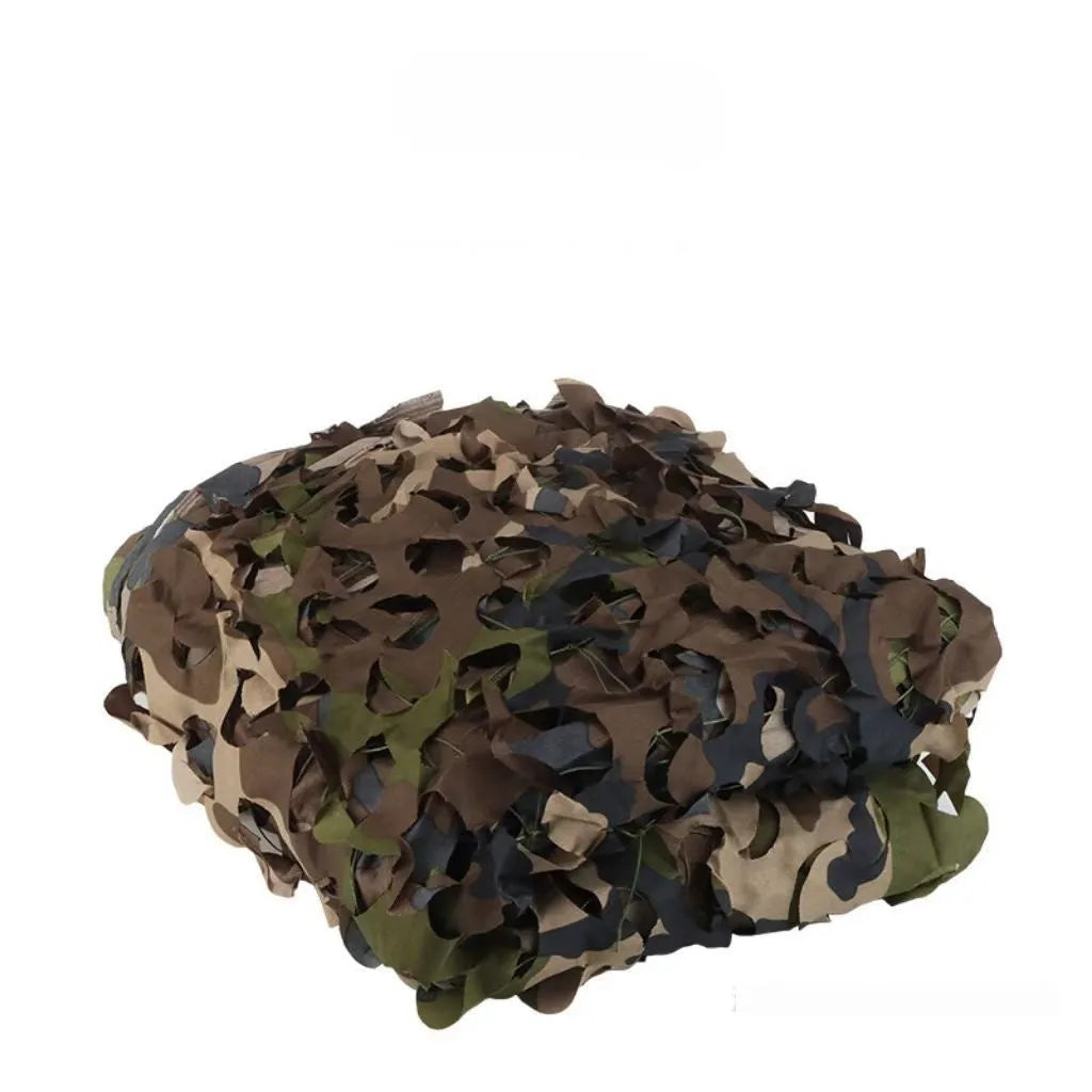 Military camouflage net set showing multiple pattern options for different environments