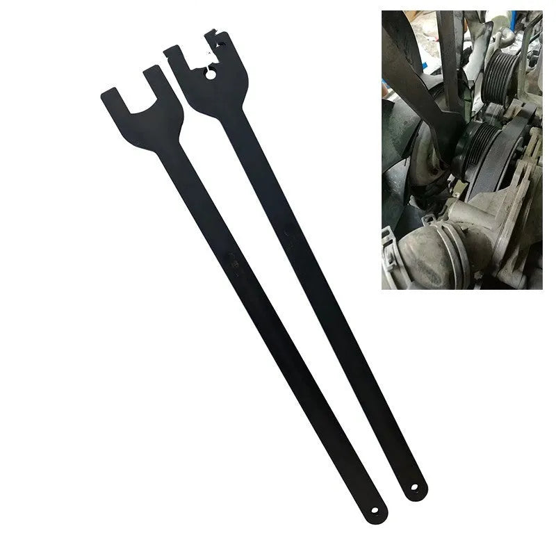 Two alloy steel Land Rover fan wrenches sized 36mm and 40mm for automotive repair