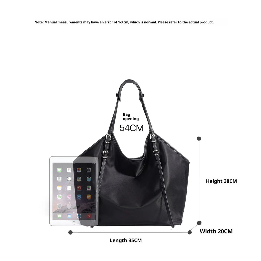 Denim women's patchwork casual crossbody bag in black with inner pocket and shell shape for travel