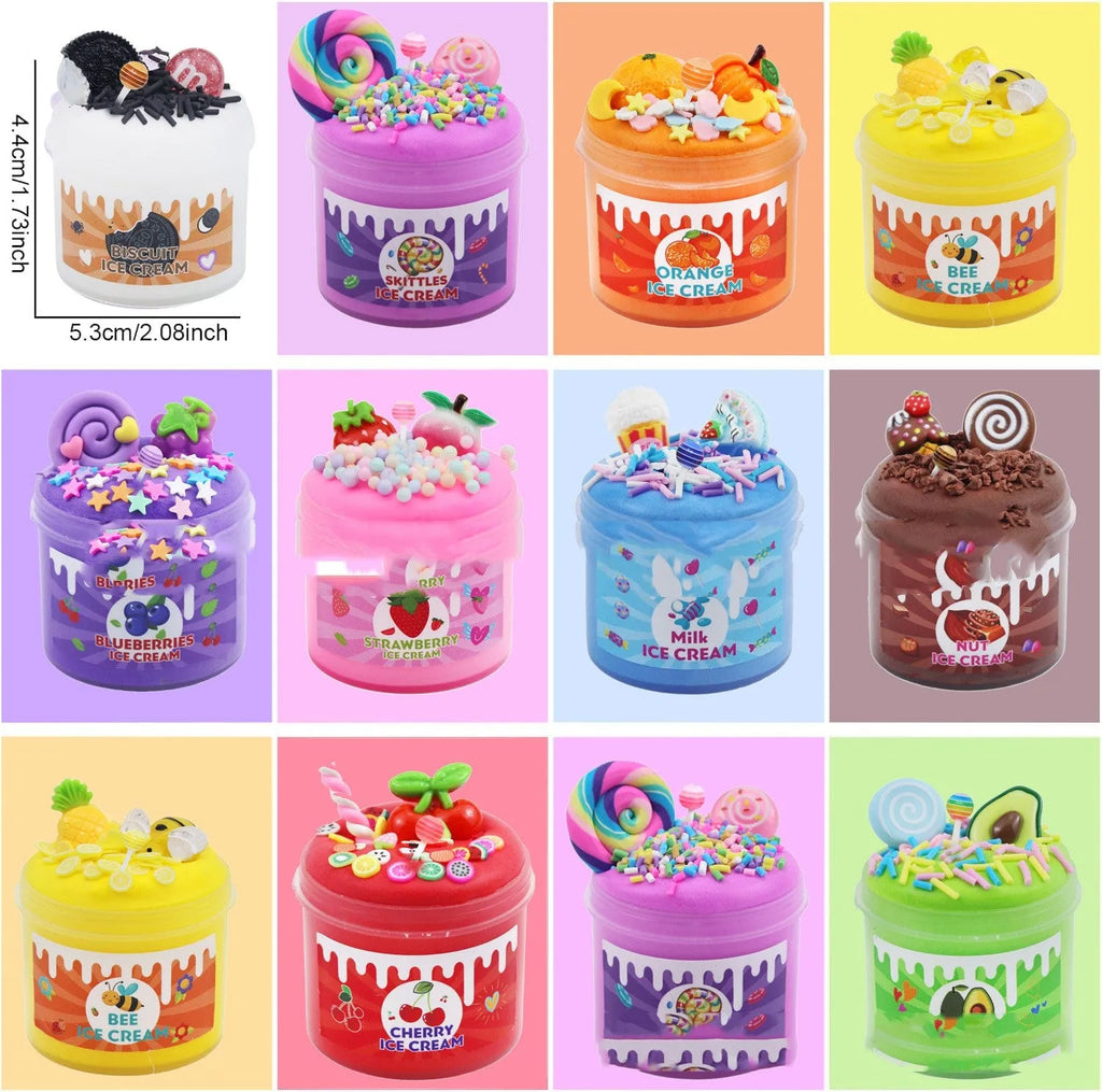 10PCs lollipop-shaped coloured clay set in colour box, PVA non-precipitating oil mud for teenagers