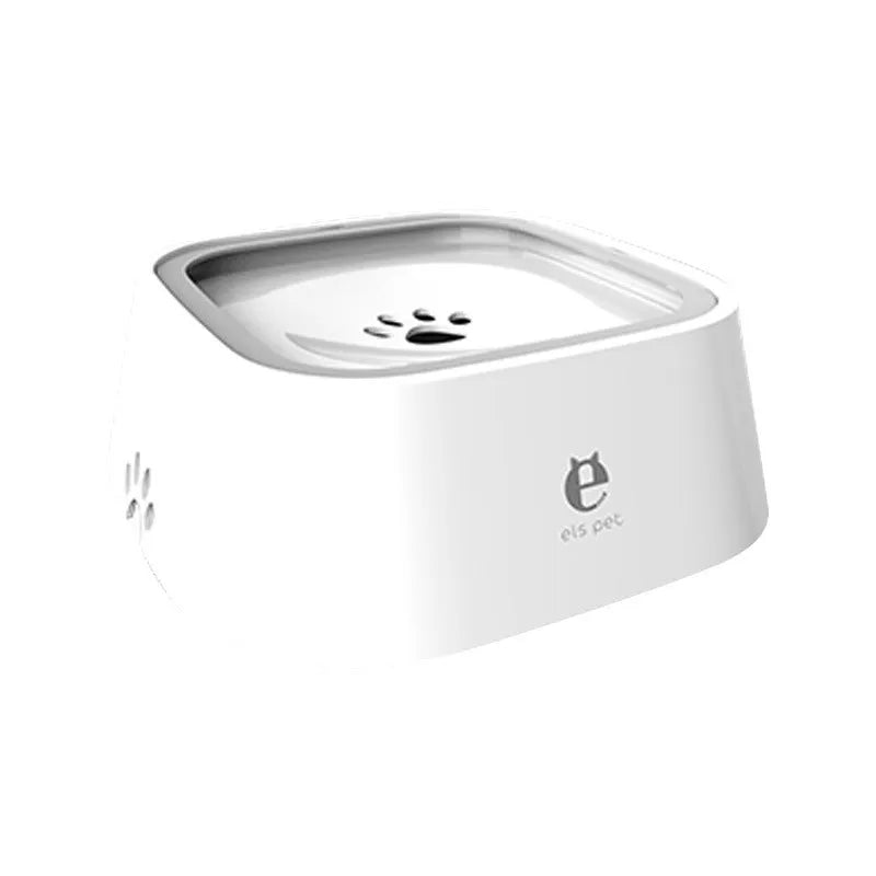 Pet drinker dog cat feeding bowl in ABS and PP, available in blue, grey, pink, and white