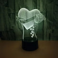 Black 3D night light with acrylic board and ABS base showing colourful gradient mode