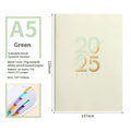 A5 soft faux leather daily planner in multiple colours with 150 sheets of Dorian paper