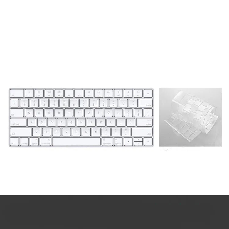 Apple white Bluetooth wireless keyboard with metal construction and multimedia keys