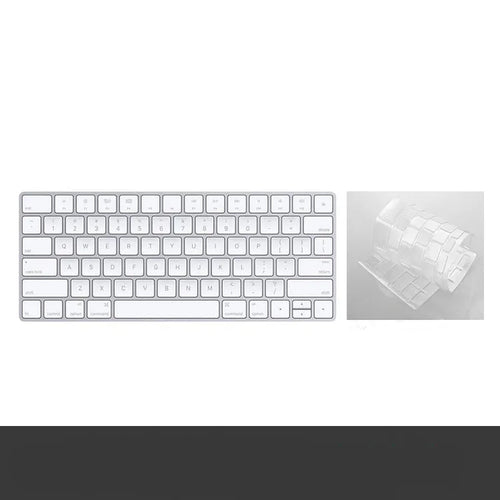 Apple white Bluetooth wireless keyboard with metal construction and multimedia keys