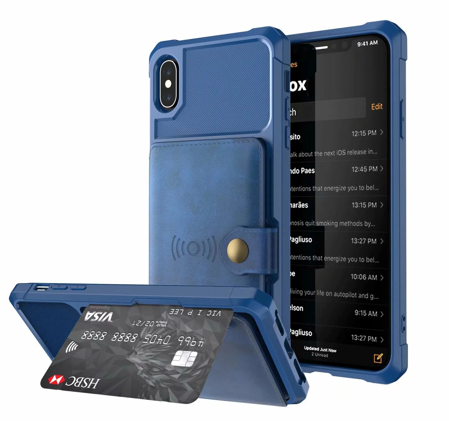 Geometric pattern PU mobile phone case in multiple colours for iPhone and Samsung models.