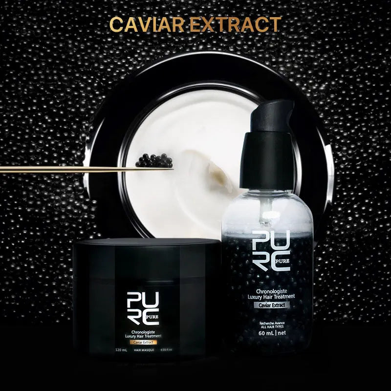Caviar extract Chronologist luxury hair care set 120ml plus 60ml for damaged hair repair
