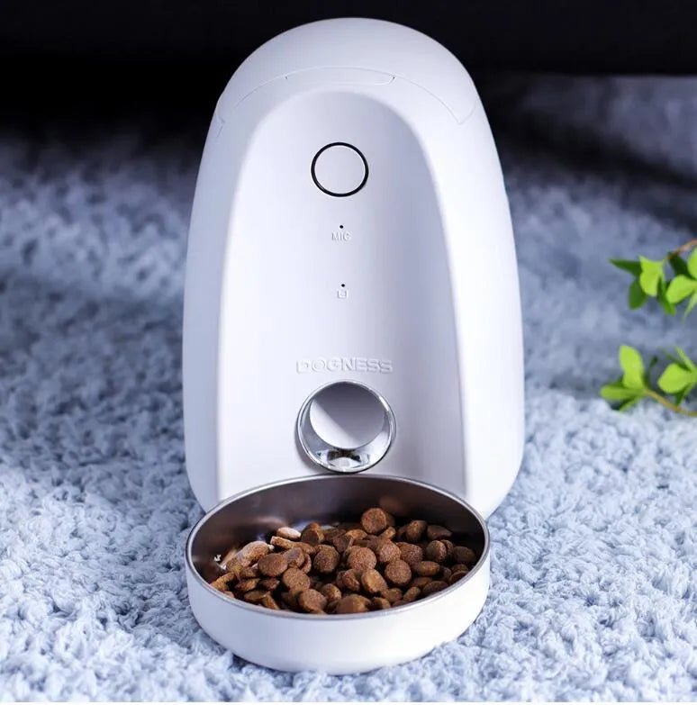 2L automatic WiFi smart pet feeder with stainless steel bowl for small dogs and cats