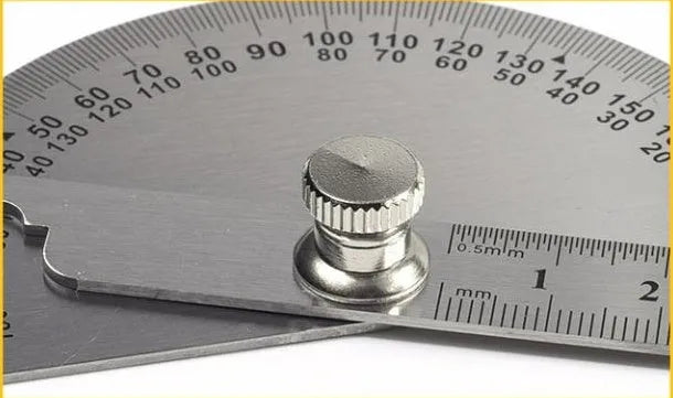 Adjustable protractor 180° measuring square 15cm hollow-large plastic geometry tool