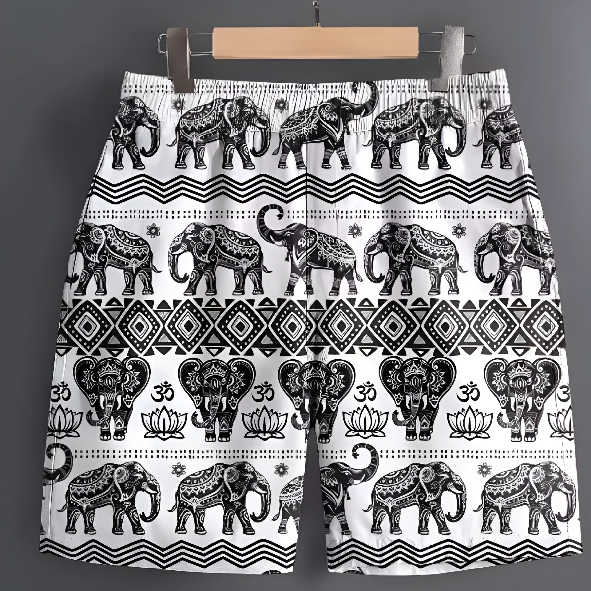Men's casual polyester shorts for outdoor sports and leisure available in multiple patterns and sizes