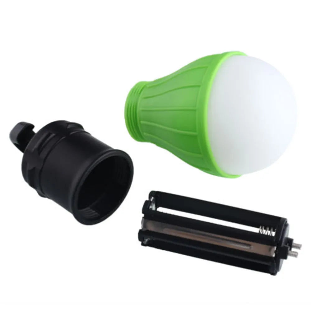 Portable camping light with hanging hook showing 3 LED modes and compact 11cm design