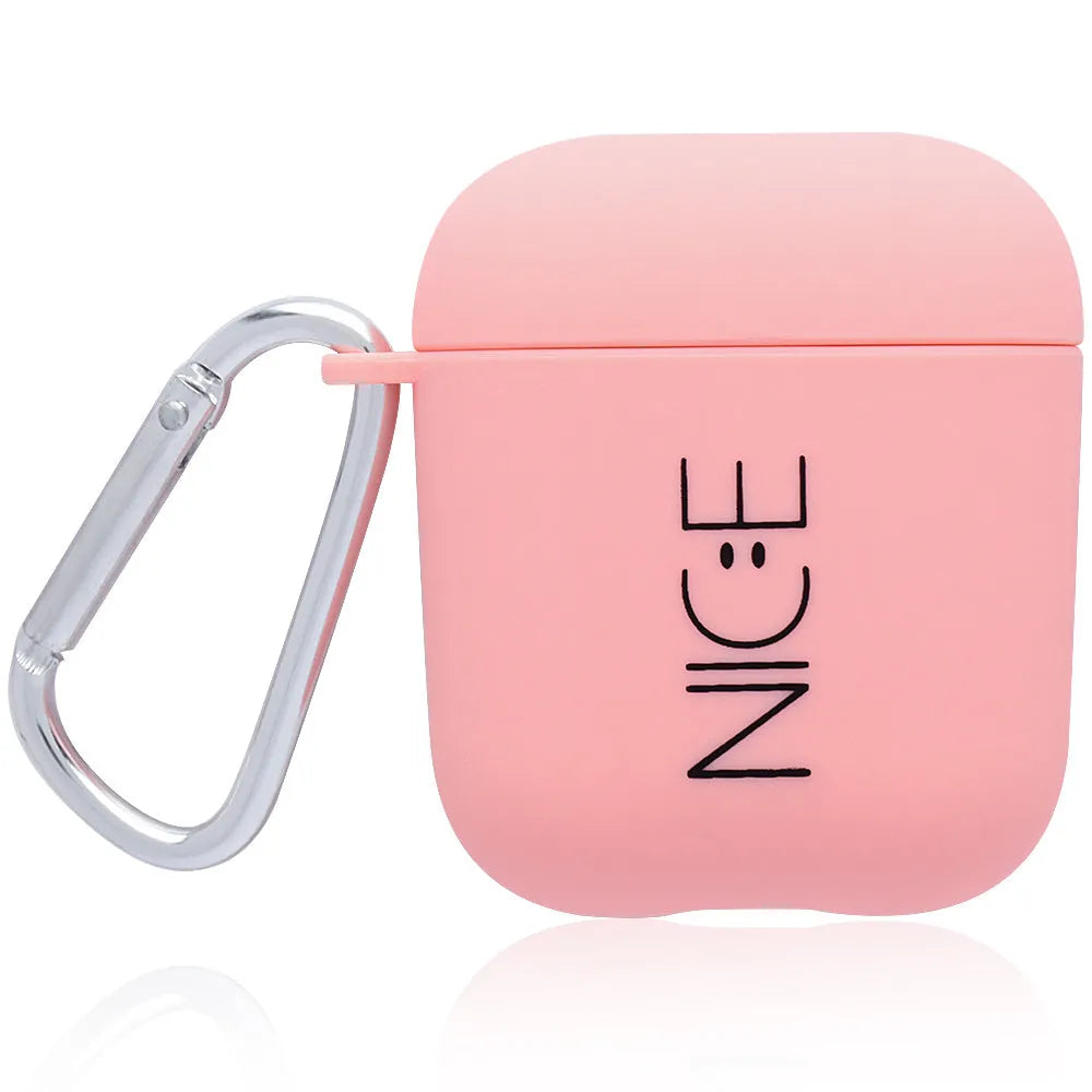 Black and Pink PC hard protective cases for Apple AirPods with decorative back cover designs.