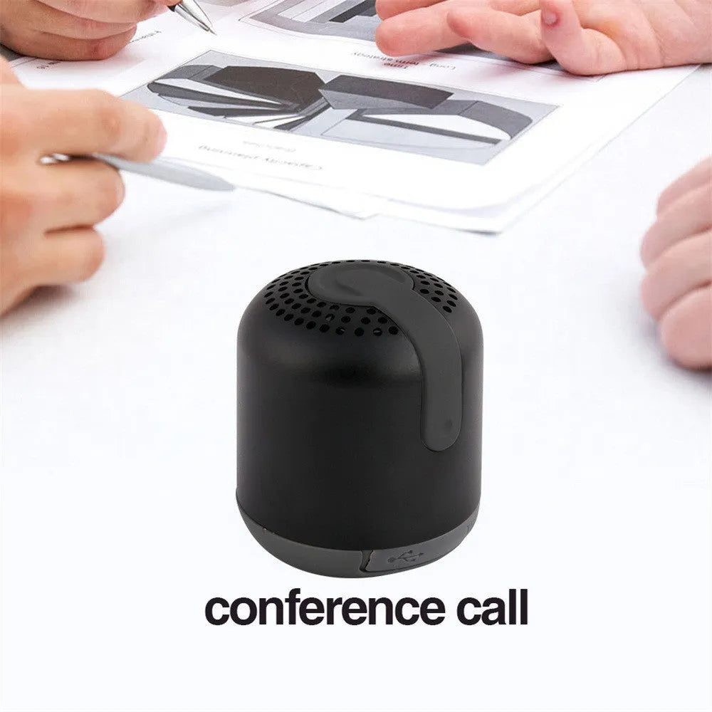 Hieha small cylindrical metal Bluetooth speaker in black, gold, pink, red or silver colour.