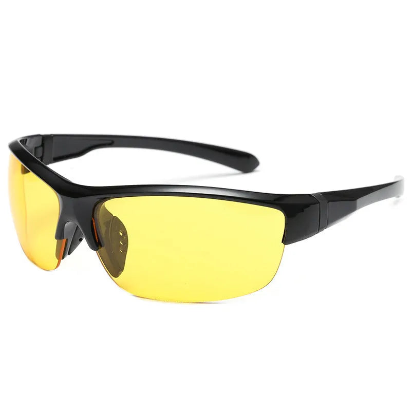 Men's semi-frameless sports sunglasses in PC frame for cycling and outdoor athletics.