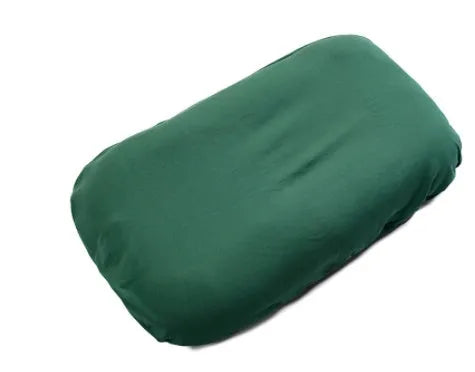 Beige portable baby nest crib for newborns measuring 75cm by 45cm on a neutral background.