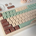 Matcha green mechanical keyboard keycap set with sublimation printing, shown with a key puller tool.