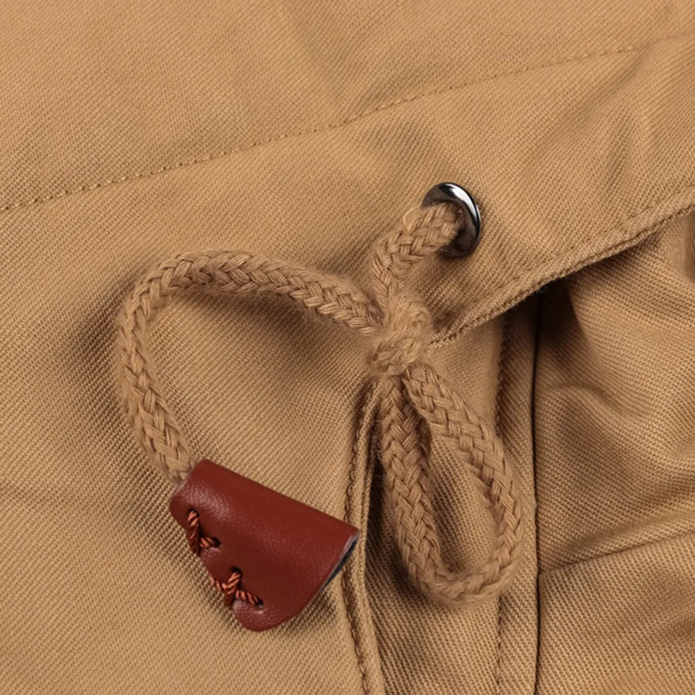 Mountainskin men's winter fleece jacket in army green with hood and full front zipper