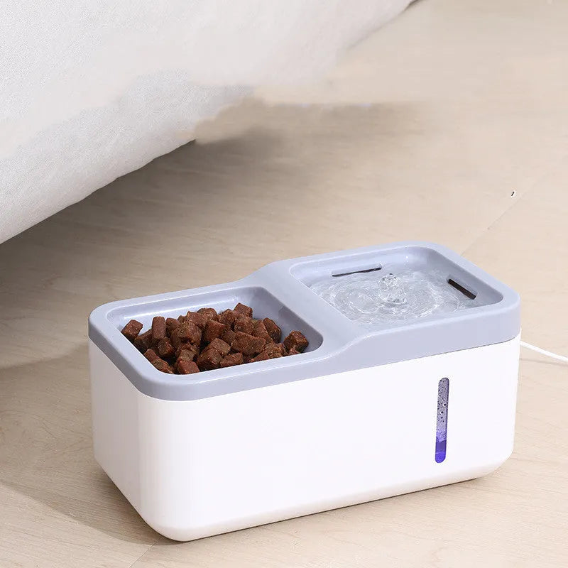 Intelligent pet cat automatic water dispenser in black, 2.8L capacity, ABS material, compact size 268x144x132mm