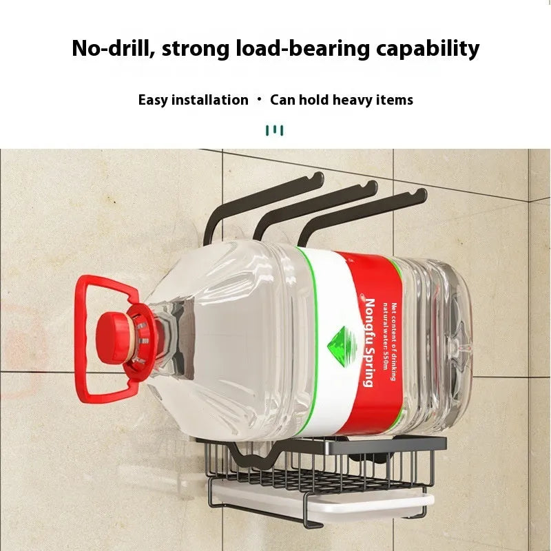 Foldable plastic kitchen rack in new Chinese style for wall or desktop rag draining storage