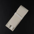 Compact double-sided PU pen holder set of two in square solid colour black white coffee for desk organisation