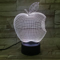 3D fruit-shaped colourful LED night light with acrylic shade and touch control.