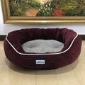 Iron wire pet kennel with plush insole in grey colour with grey plush insole