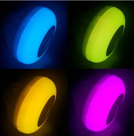 White E27 LED light bulb with Bluetooth speaker and remote control for 16 colour options