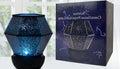 Children's rotating stars LED night light projecting coloured starlight on a wall.