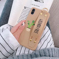 Green graffiti design wristband holder back cover case for iPhone 11 Pro Max
