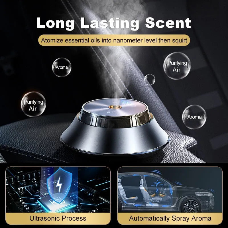 Black butterfly design car aromatherapy diffuser with USB cable and 50ml essential oil bottle