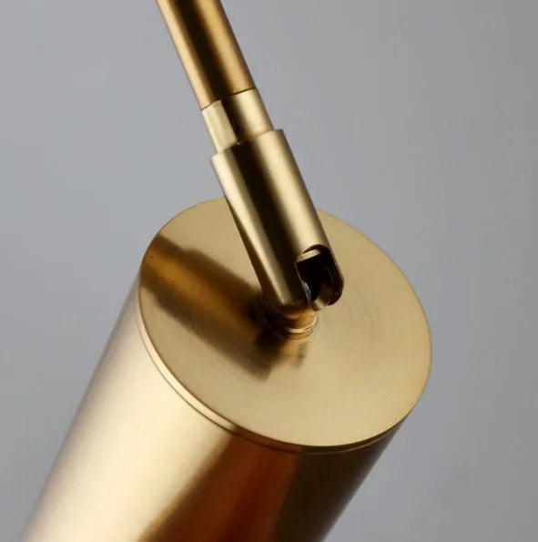 Nordic all-aluminium ceiling light with gold electroplated surface and LED light