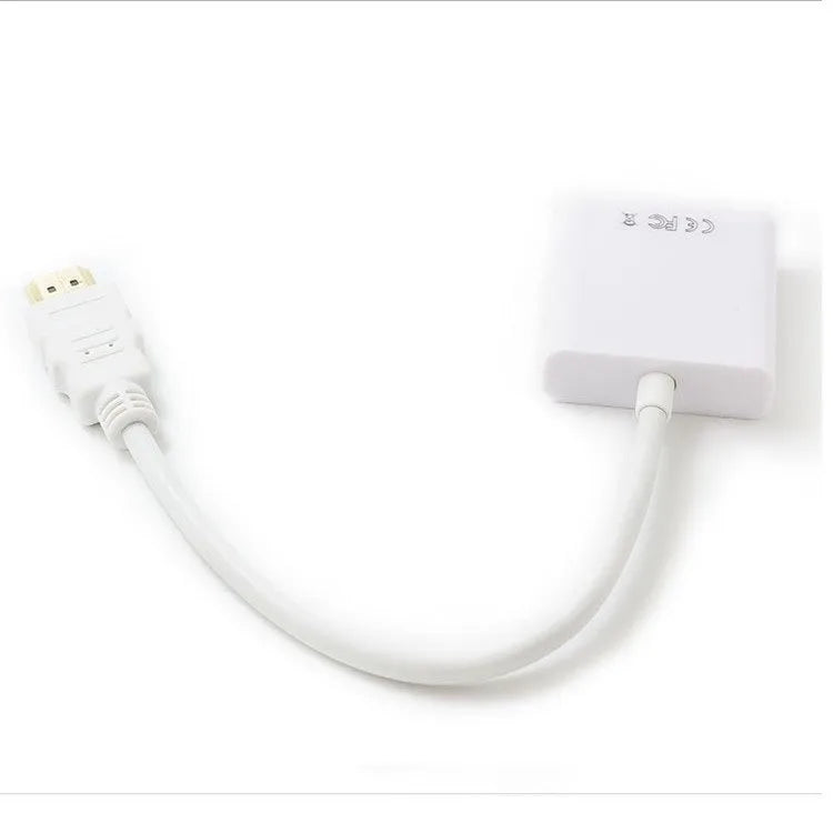 HDMI to VGA converter cable with 0.3m length and female VGA connector in black or white