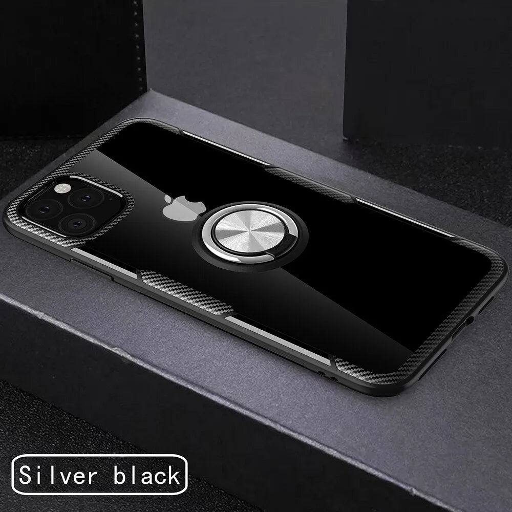 PU material iPhone phone case showing full button access and back cover design in multiple colour options